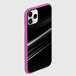 Чехол iPhone 11 Pro матовый Black abstract background, цвет: 3D-фиолетовый — фото 2