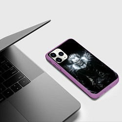 Чехол iPhone 11 Pro матовый Ryuk - Тетрадь смерти, цвет: 3D-фиолетовый — фото 2