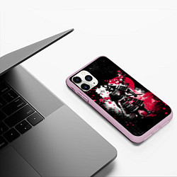 Чехол iPhone 11 Pro матовый Ghost of Tsushima - samurai, цвет: 3D-розовый — фото 2