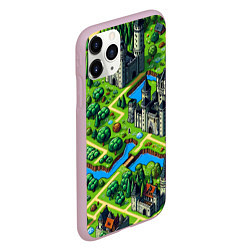 Чехол iPhone 11 Pro матовый Heroes of Might and Magic - pixel map, цвет: 3D-розовый — фото 2