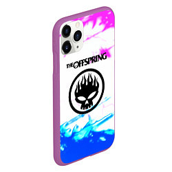 Чехол iPhone 11 Pro матовый The Offspring неоновая абстракция, цвет: 3D-фиолетовый — фото 2
