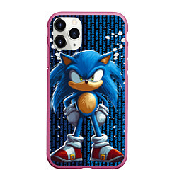 Чехол iPhone 11 Pro матовый Sonic - splash and logo