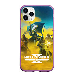 Чехол iPhone 11 Pro матовый Helldivers 2: Battle, цвет: 3D-фиолетовый