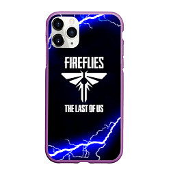 Чехол iPhone 11 Pro матовый The Last of Us молнии, цвет: 3D-фиолетовый