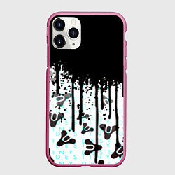 Чехол iPhone 11 Pro матовый Destiny pattern game abstraction, цвет: 3D-малиновый