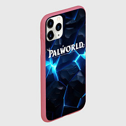 Чехол iPhone 11 Pro матовый Palworld logo blue ice, цвет: 3D-малиновый — фото 2