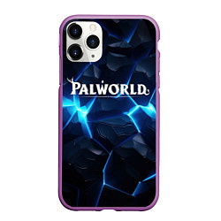 Чехол iPhone 11 Pro матовый Palworld logo blue ice, цвет: 3D-фиолетовый