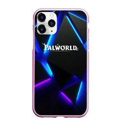 Чехол iPhone 11 Pro матовый Palworld неоновые плиты абстракция, цвет: 3D-розовый