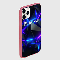 Чехол iPhone 11 Pro матовый Palworld логотип на ярких неоновых плитах, цвет: 3D-малиновый — фото 2