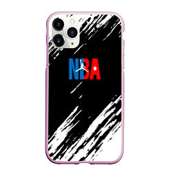 Чехол iPhone 11 Pro матовый Basketball текстура краски nba