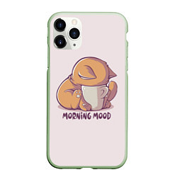 Чехол iPhone 11 Pro матовый Morning mood - cat