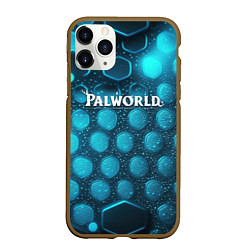 Чехол iPhone 11 Pro матовый Palworld логотип космический, цвет: 3D-коричневый