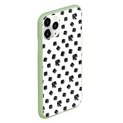 Чехол iPhone 11 Pro матовый Roblox pattern, цвет: 3D-салатовый — фото 2