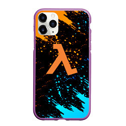 Чехол iPhone 11 Pro матовый Half life текстура краски