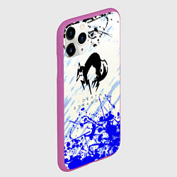Чехол iPhone 11 Pro матовый Хидео кодзима game death stranding, цвет: 3D-фиолетовый — фото 2