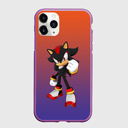 Чехол iPhone 11 Pro матовый Ёж Шэдоу Соник, цвет: 3D-фиолетовый