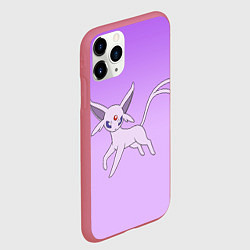 Чехол iPhone 11 Pro матовый Espeon Pokemon - розовая кошка покемон, цвет: 3D-малиновый — фото 2