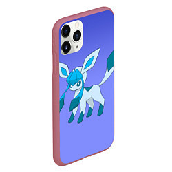 Чехол iPhone 11 Pro матовый Glaceon Pokemon, цвет: 3D-малиновый — фото 2