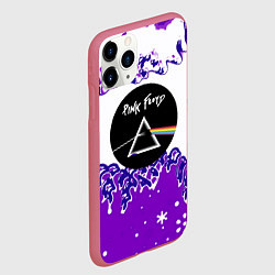 Чехол iPhone 11 Pro матовый Pink floyd violet splash, цвет: 3D-малиновый — фото 2