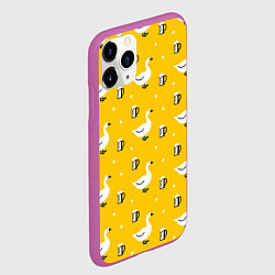 Чехол iPhone 11 Pro матовый Гуси и пиво, цвет: 3D-фиолетовый — фото 2