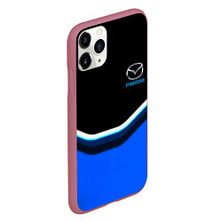 Чехол iPhone 11 Pro матовый Mazda sport brend car, цвет: 3D-малиновый — фото 2