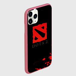 Чехол iPhone 11 Pro матовый Dota 2 краски текстура, цвет: 3D-малиновый — фото 2
