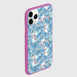 Чехол iPhone 11 Pro матовый Деньги - купюры в 2 тысячи рублей, цвет: 3D-фиолетовый — фото 2