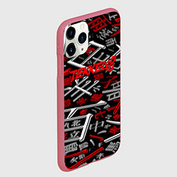 Чехол iPhone 11 Pro матовый Tekken steel japan, цвет: 3D-малиновый — фото 2