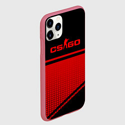 Чехол iPhone 11 Pro матовый CS GO geometry sport, цвет: 3D-малиновый — фото 2