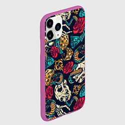 Чехол iPhone 11 Pro матовый Tattoo dice, цвет: 3D-фиолетовый — фото 2