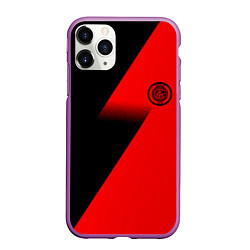 Чехол iPhone 11 Pro матовый Inter geometry red sport, цвет: 3D-фиолетовый