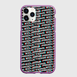 Чехол iPhone 11 Pro матовый Kojima glitch pattern studio