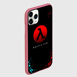 Чехол iPhone 11 Pro матовый Half life краска текстура валф, цвет: 3D-малиновый — фото 2