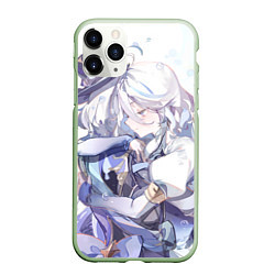 Чехол iPhone 11 Pro матовый Genshin Impact Furina hugs