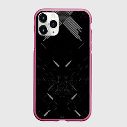 Чехол iPhone 11 Pro матовый Летящие пули, цвет: 3D-малиновый