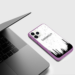 Чехол iPhone 11 Pro матовый Чернобыль лайт текстура геймер, цвет: 3D-фиолетовый — фото 2