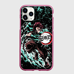 Чехол iPhone 11 Pro матовый Тандзиро Камадо - Клинок, рассекающий демонов, цвет: 3D-малиновый