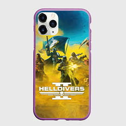 Чехол iPhone 11 Pro матовый Helldivers 2: Confrontation, цвет: 3D-фиолетовый