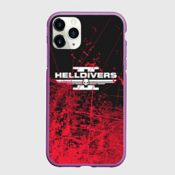 Чехол iPhone 11 Pro матовый Helldivers 2: Red Blood