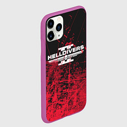 Чехол iPhone 11 Pro матовый Helldivers 2: Red Blood, цвет: 3D-фиолетовый — фото 2