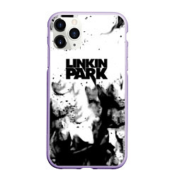 Чехол iPhone 11 Pro матовый Linkin park огненный дым рок