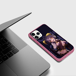 Чехол iPhone 11 Pro матовый Становясь волшебницей - Утена, цвет: 3D-малиновый — фото 2