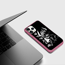 Чехол iPhone 11 Pro матовый Утена-чан - Становясь волшебницей, цвет: 3D-малиновый — фото 2