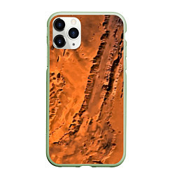 Чехол iPhone 11 Pro матовый Каналы на Марсе - star dust