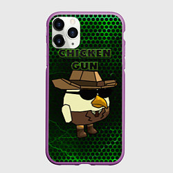 Чехол iPhone 11 Pro матовый Chicken gun green, цвет: 3D-фиолетовый