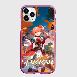 Чехол iPhone 11 Pro матовый Гуйнайфэнь из Хонкая, цвет: 3D-малиновый