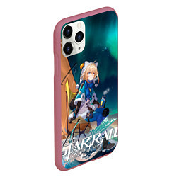Чехол iPhone 11 Pro матовый Рысь из Хонкая, цвет: 3D-малиновый — фото 2