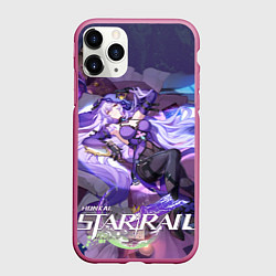 Чехол iPhone 11 Pro матовый Черный лебедь из Хонкая, цвет: 3D-малиновый