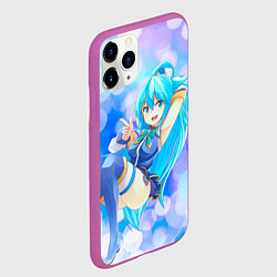 Чехол iPhone 11 Pro матовый Аква из Коносубы, цвет: 3D-фиолетовый — фото 2