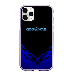 Чехол iPhone 11 Pro матовый God of War geometry steel, цвет: 3D-светло-сиреневый